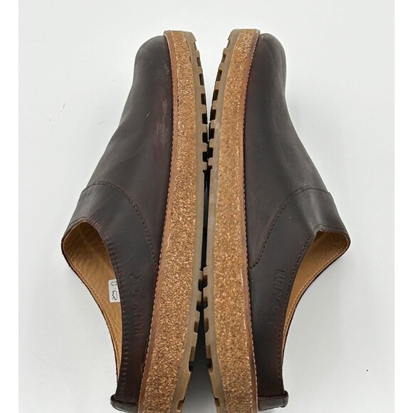 Haflinger Adventure Leather Slip-On Clogs Mens Sz 13 (EU 47) Brown Comfort Mules - Picture 7 of 10